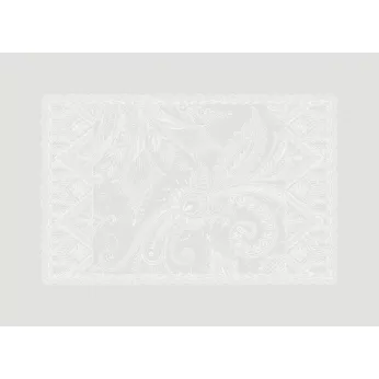 Set pur coton antitache motif jacquard gris Grace perle