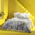 Parure de lit percale de coton lavé imprimé ecru multicolore Escapades magiques naturel