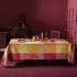 Linge de table pur coton motif jacquard orange bordeaux Mille sous bois automne