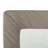 Drap housse b30 percale de coton uni brun Olana pin