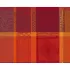 Set pur coton enduit motif jacquard rouge orange Mille wax ketchup