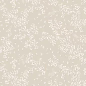 Nappe sur mesure pur coton enduit motif jacquard beige Mille ginkos naturel