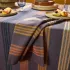Serviette pur coton motif jacquard marron brun Mille bambous onyx