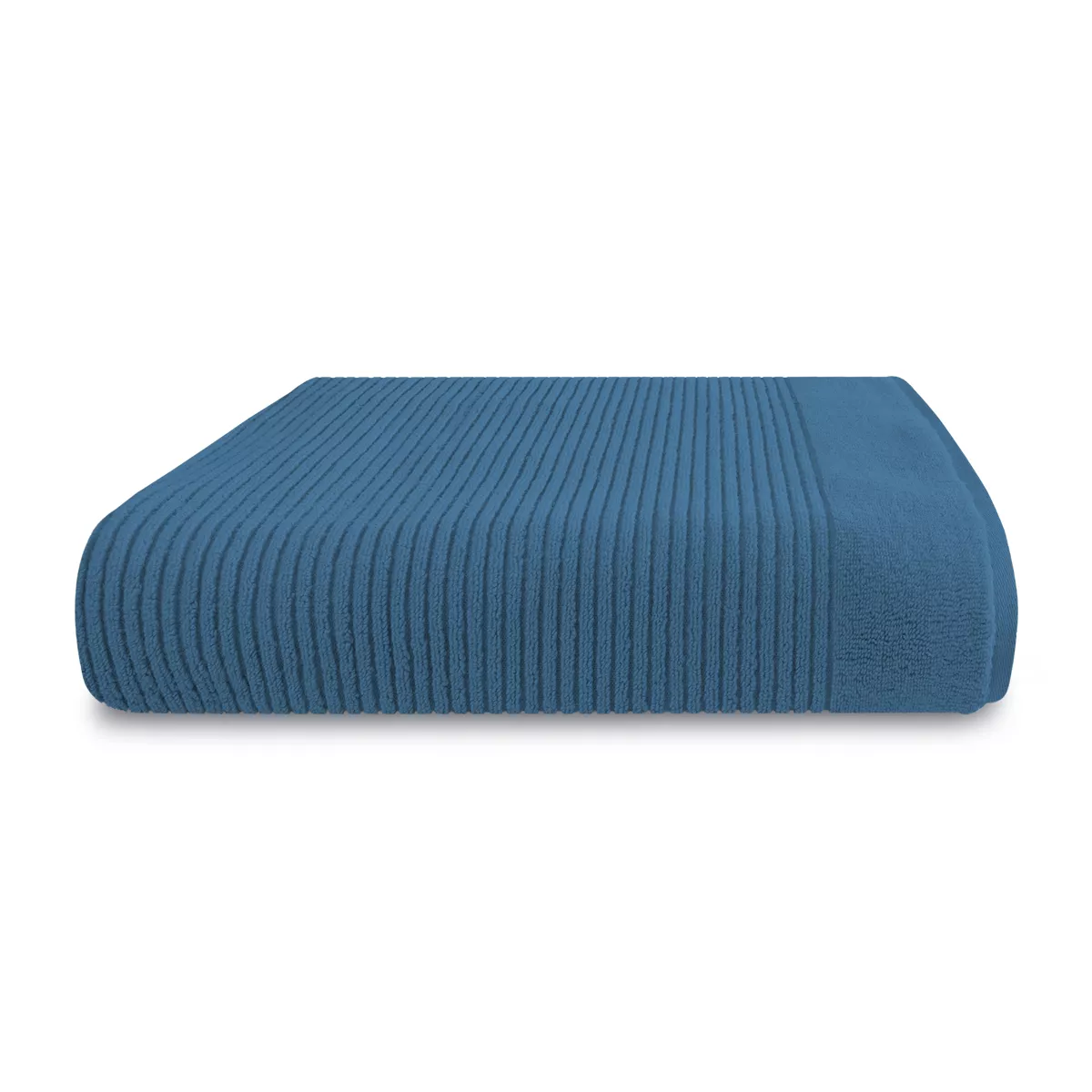 Drap de bain pur coton 575 g/m² uni bleu Vitae denim