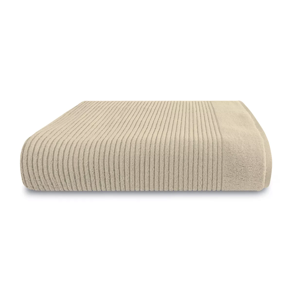 Drap de bain pur coton 575 g/m² uni beige Vitae stone