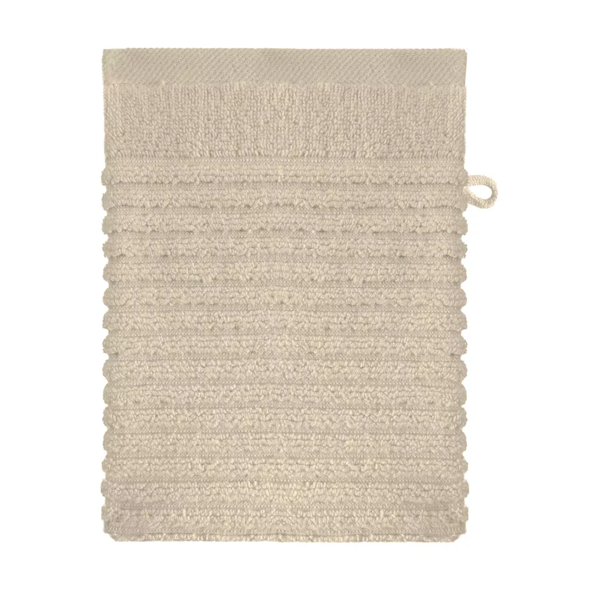 Gant de toilette pur coton 575 g/m² uni beige Vitae stone