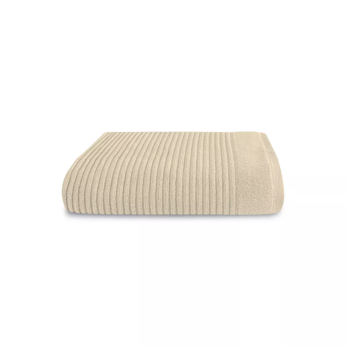 Serviette eponge pur coton 575 g/m² uni beige Vitae stone