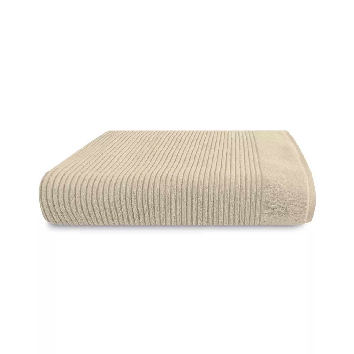 Drap de douche pur coton 575 g/m² uni beige Vitae stone