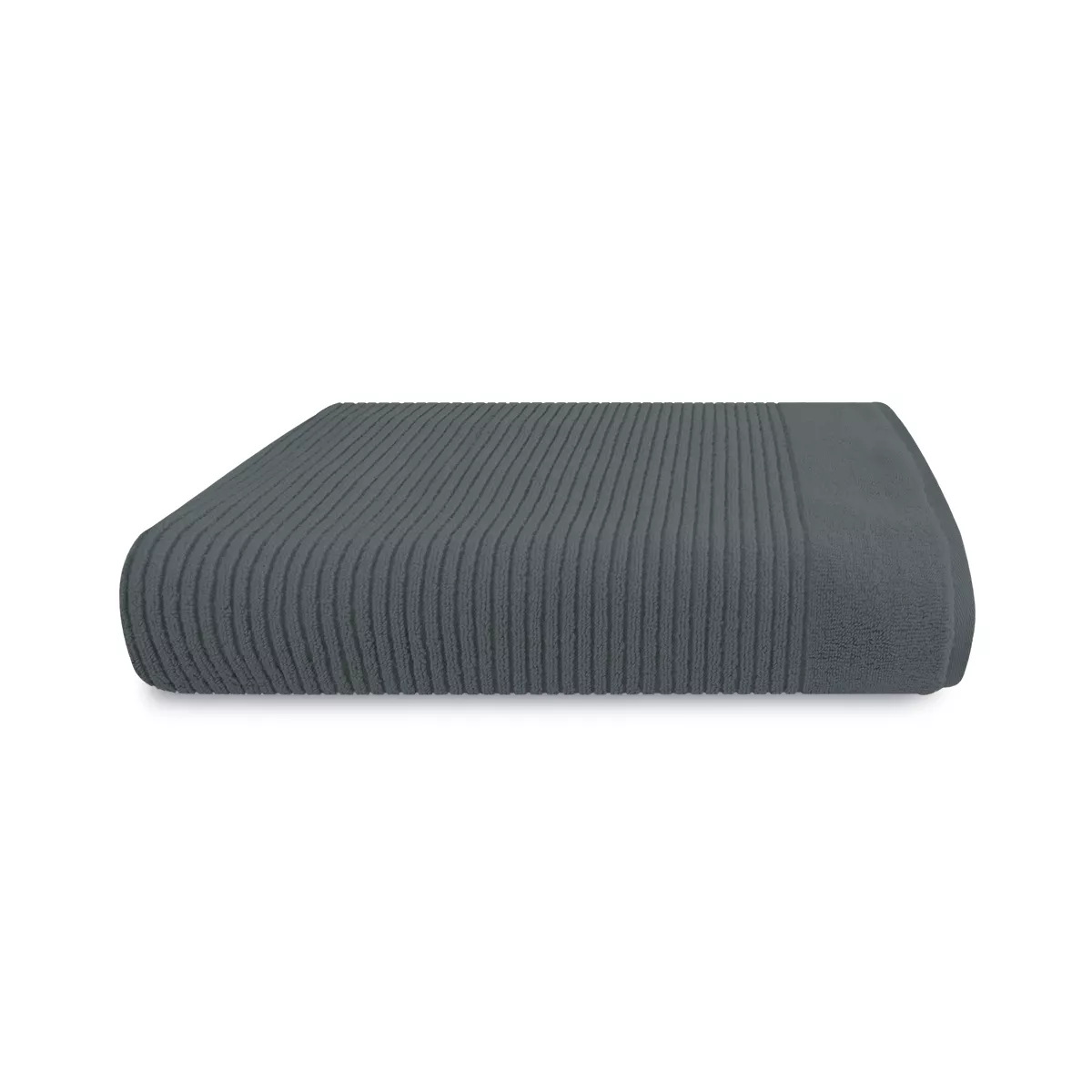 Drap de douche pur coton 575 g/m² uni anthracite Vitae titane