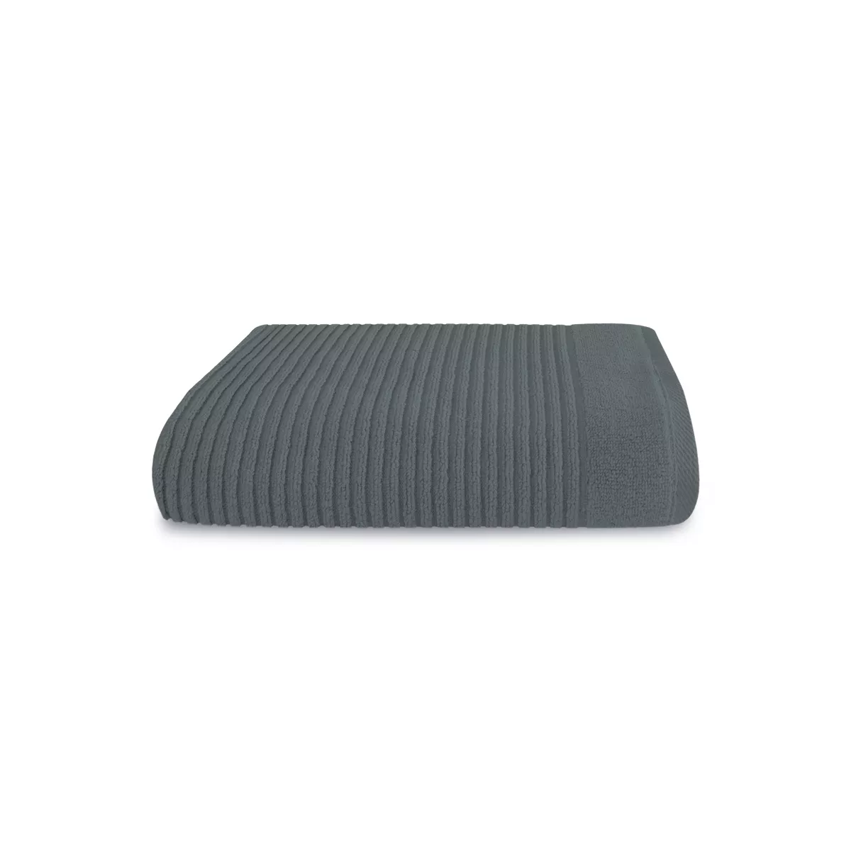 Serviette eponge pur coton 575 g/m² uni anthracite Vitae titane