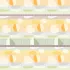 Nappe sur mesure pur coton enduit 205 g/m² motif jacquard orange vert Mille galets terre cuite