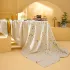 Linge de table lin & coton lavé 150 g/m² imprimé beige jaune Daisy chanvre