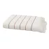 Drap de bain pur coton 580 g/m² tissé teint rayé bordeaux marine Farniente tangerine