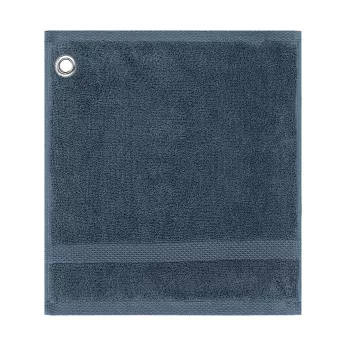 Carre avec oeillet pur coton 550 g/m² uni bleu Elea bleu ardoise