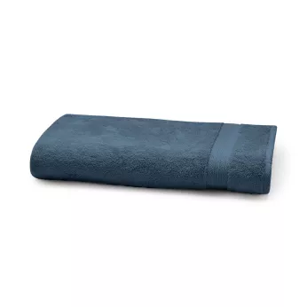 Serviette eponge pur coton 550 g/m² uni bleu Elea bleu ardoise