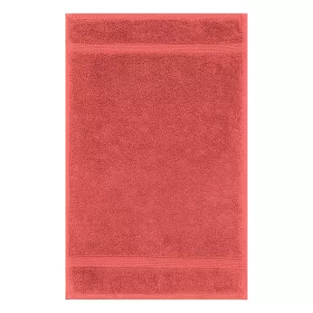 Serviette invites pur coton 550 g/m² uni rose Elea corail