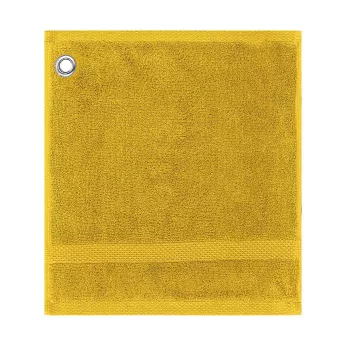 Carre avec oeillet pur coton 550 g/m² uni orange Elea safran