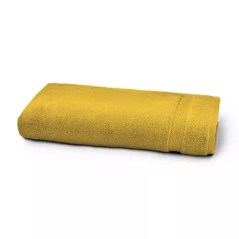 Drap de douche pur coton 550 g/m² uni orange Elea safran