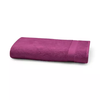 Serviette eponge pur coton 550 g/m² uni violet Elea raisin