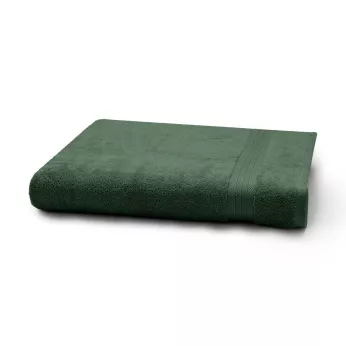 Drap de bain pur coton 550 g/m² uni vert Elea kaki