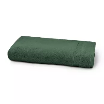 Drap de douche pur coton 550 g/m² uni vert Elea kaki