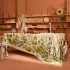 Nappe lin & coton lavé 190 g/m² imprimé beige orange Delices d'automne potiron