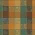 Nappe sur mesure pur coton enduit 220 g/m² motif jacquard vert brun Mille trees foret