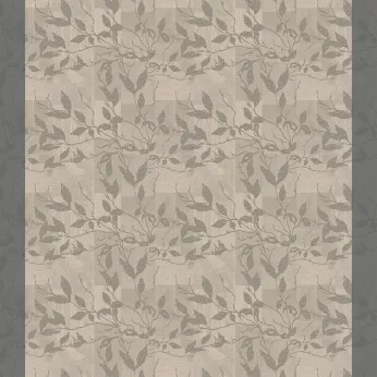 Nappe sur mesure pur coton 220 g/m² motif jacquard gris anthracite Mille prunus silver
