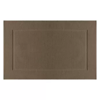 Tapis de bain pur coton 850 g/m² uni brun marron Vitae chocolat
