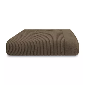 Drap de bain pur coton 575 g/m² uni brun marron Vitae chocolat