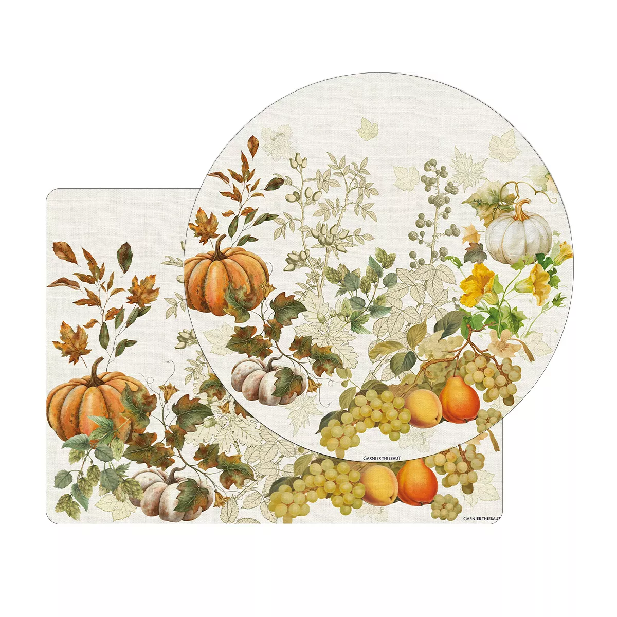 Set vinyle 860 g/m² imprimé beige orange Delices d'automne potiron