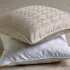 Taie d'oreiller satin de coton motif jacquard blanc Adagio blanc
