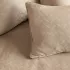 Lot de 2 taies satin de coton motif jacquard beige Adagio lin