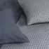 Taie d'oreiller percale de coton imprimé bleu gris Osaka givre