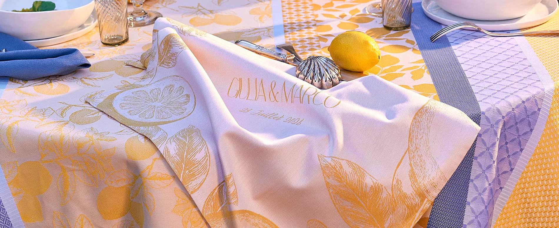 Serviette personnalisée pour mariage
